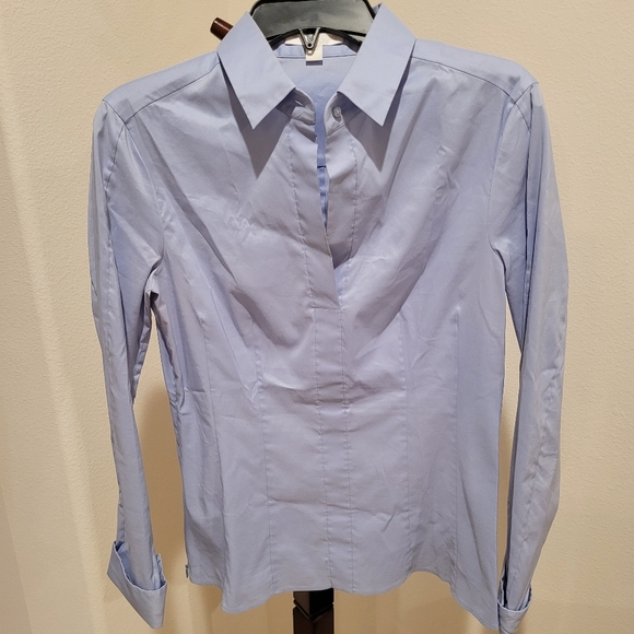 Hugo Boss Tops - Hugo Boss tailored periwinkle womens blouse, size 8